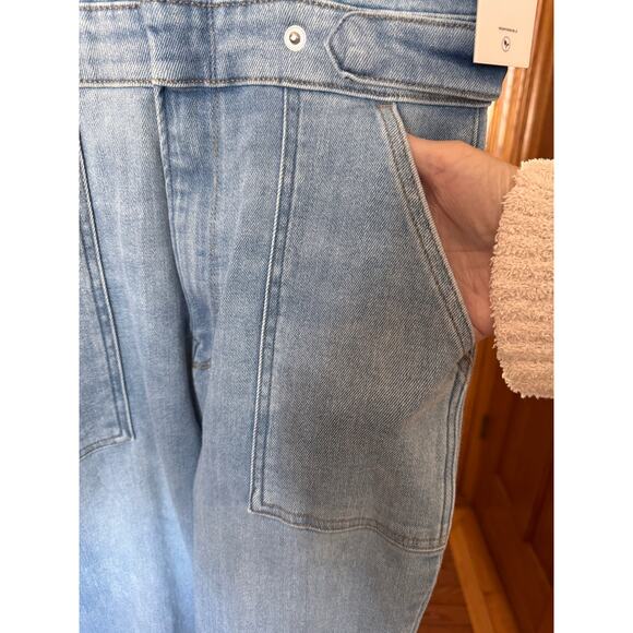 Good American Fit For Success Denim Jumpsuit Light Wash Size Large NWT - Picture 10 of 11